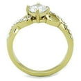 thumbnail image 3 of Womens Gold Ring Stainless Steel Anillo Color Oro Para Mujer Ninas Acero Inoxidable with AAA Grade CZ in Clear Elizabeth, 3 of 4