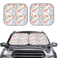 thumbnail image 2 of Balery 2 Piece Abstract Marble Texture Car Windshield Sun Shade|Foldable Front Windshield Shade for Car Front Window for Most Sedans SUV Truck-Large, 2 of 7