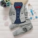 thumbnail image 2 of Ropa para Bebé Odeerbi Traje para Niño pequeño Conjunto de ropa Gentry fiesta formal bautizo boda esmoquin Lazo gris, 2 of 4