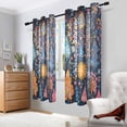 thumbnail image 2 of Yayeee Window Curtains Light Filtering 63"x52" Grommet Panel Pair Home Living Room Decor, Pink Christmas Splendor, 2 of 7