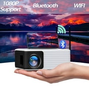 YOTON 1080P Projectors with Wifi and Bluetoth, LCD3.0 Compatible with PC/Phone Projector1 Pack