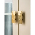 thumbnail image 5 of 1pcs Unique Lines Satin Brass Handle Closet Wardrobe Door Cabinet Handle Drawer Bathroom Cabinet, 5 of 6