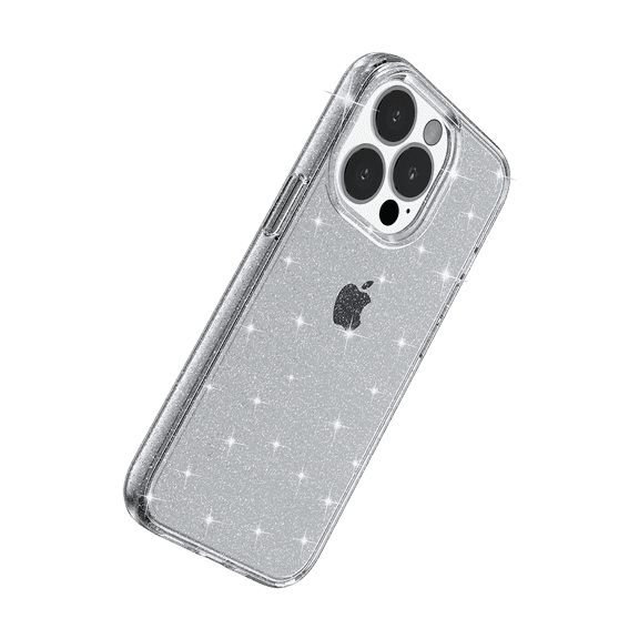 For iPhone 13 Pro Max Case Glitter Ultra Thick 3mm Translucent Hybrid Cover