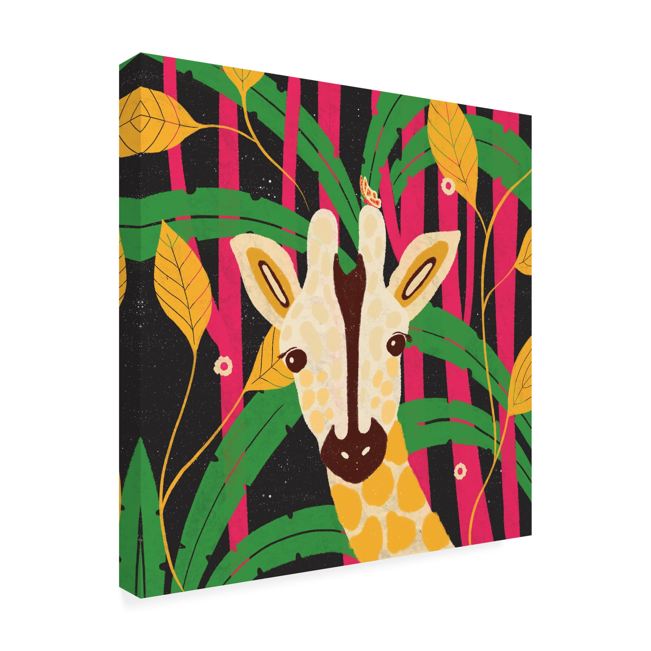 Trademark Fine Art Shriya Bhattacharya Giraffe Animal Trilogy Canvas Wall Art