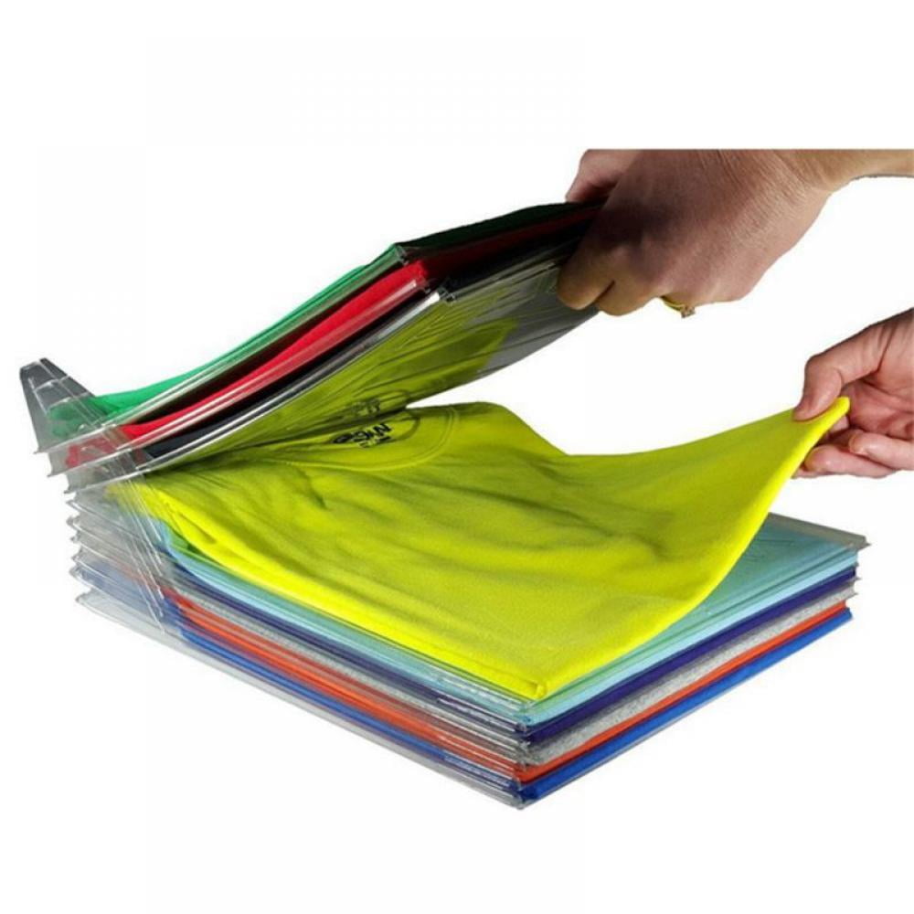 SINOTECH Clothing Organization System 10pcs/Set T-Shirt Clothes Folder Large Magic Fast Laundry Organizer Folding Board Storage Racks 