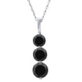 thumbnail image 1 of 2 1/2ct Three Stone Real Diamond Pendant 14K White Gold, 1 of 1