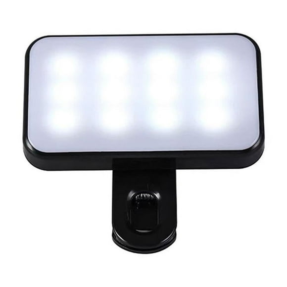 Lumière de Remplissage Réglable à Clip pour Vidéoconférence avec 24 Perles DEL pour Ordinateurs Portables et Moniteurs