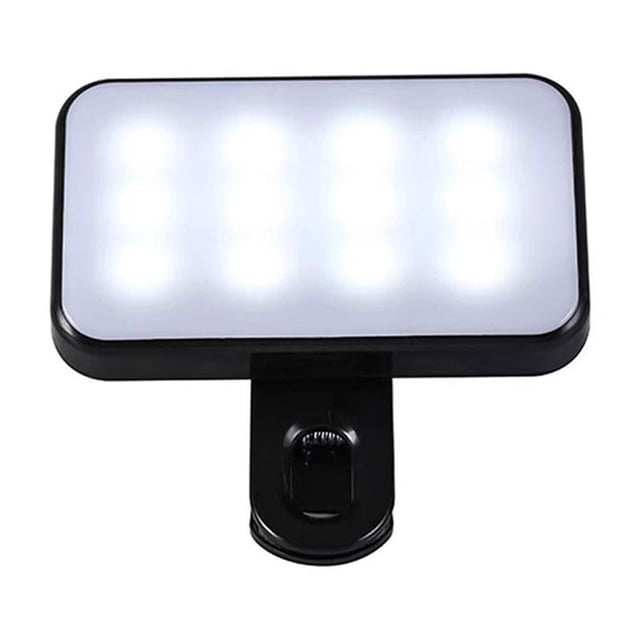 Adjustable Clip-On Video Conference Fill Light with 24 LED Beads for Laptops and Monitors