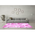 thumbnail image 3 of Ahgly Company Indoor Round Abstract Pink Modern Area Rugs, 4' Round, 3 of 4