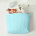 thumbnail image 2 of WEGFTDUOP Home Storage Products A Hand-take Waterproof Bag Knitted Bag Striped Color-blocked Cosmetic Bag Cosmetic Bag Portable Cosmetic Bag Ins-style Pencil Case, 2 of 6