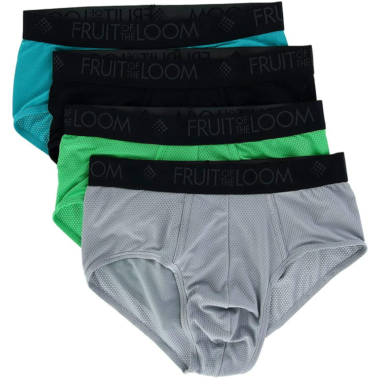Men's Fruit Of The Loom BW4P469 Breathable Micro-Mesh Briefs - 4 Pack  (Assorted S)