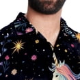 thumbnail image 5 of Starry Unicorn Men's Casual Short Sleeve Button Down Shirts - Printed Summer Beach Tops for Men and Women, 5 of 6