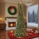 thumbnail image 1 of Adornos navideños, adornos navideños, regalos navideños Árbol de Navidad retráctil Hojas verdes 59 pulgadas Árbol de Navidad plegable de lana Tornillo Adornos de decoración navideña Adornos de plástic, 1 of 6