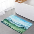 thumbnail image 4 of Bathroom Rugs 18x30 Inch Area Rug for Bedroom Decor, Absorbent Low Profile Outdoor Rug Home Decor Kitchen Rugs Carpet, Watercolor Blue Mountian Scenery Door Mat Floor Mats for Living Room Decor, 4 of 6