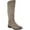 Dark Taupe Waxy Suedette, variant on White Mountain Women's Liona Tall Knee High Boot Brown Burnished Smooth PU 9 M Brown Size 9 M