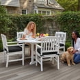 thumbnail image 4 of Outdoor Chair Cushions Set of 4, Waterproof & Fade Resistant Seat Cushion for Patio Furniture - 18.5 x 16 x 2 Inch Chair Pads with Ties and Hidden Zipper, Black, 4 of 8
