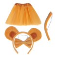 thumbnail image 1 of Monkey Ear Headband Bowtie Tail Tutu Set for Halloween Prom Party Brown Tutu, 1 of 10