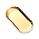thumbnail image 1 of Plato de postre, plato de cena, plato de acero inoxidable dorado/plateado, plato de elipse de Metal Abody Dorado/Pequeña, 1 of 7