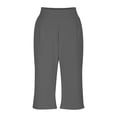 thumbnail image 5 of Penkiiy Womens 22" Wide Leg Capri Pants Yoga Legging High Waist Cropprd Pants with Pockets, 5 of 9