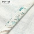 thumbnail image 4 of Short Floral Curtains Valance for Bedroom, Vintage Blue Flower Pattern Rod Pocket Drapery for Office, Single Panel Linen Textured Window Covering (52 Inch Wide by 12 Inch Length), 4 of 6