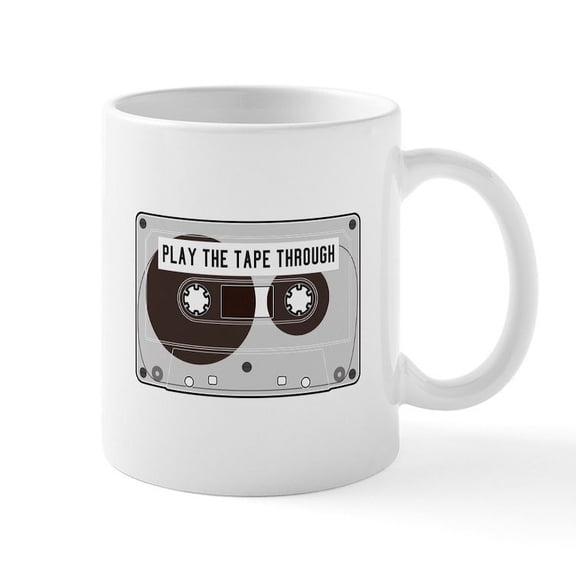 CafePress - Play The Tape Mug - 11 oz Ceramic Mug - Novelty Coffee Tea Cup