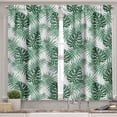 thumbnail image 2 of Ambesonne Leaf Valance & Curtain, Palm Mango Banana Tree, 55"x30", Forest Green, 2 of 7