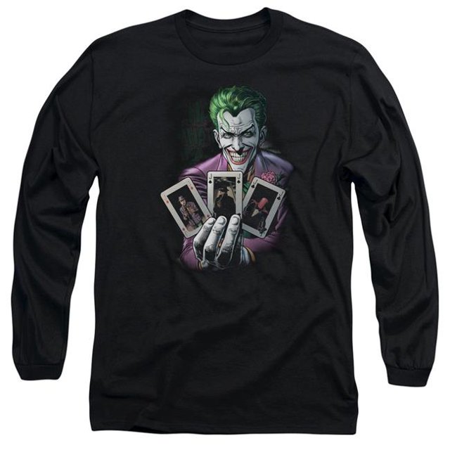 T-Shirt Batman 3 à Manches Longues pour Adulte 18-1&44; Noir - 2X