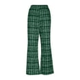 thumbnail image 6 of Blmnix Palazzo Womens Slacks for Work Plaid Fashion High Waist Womens Athletic Pants Wide-Leg Ankle Trousers, 6 of 8