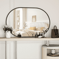thumbnail image 5 of CISTEROMAN Oval Bathroom Mirror Capsule Wall Vanity Mirror, 24"x36" Pill Mirrors Wall Mounted Mirror, Large Modern Mirror with Black, 5 of 8
