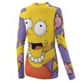 thumbnail image 5 of Simpsons Women's Sunscreen Shirt Long Sleeve Workout Tops Crewneck Soft Comfy Tees Casual T-Shirt 2XL, 5 of 7