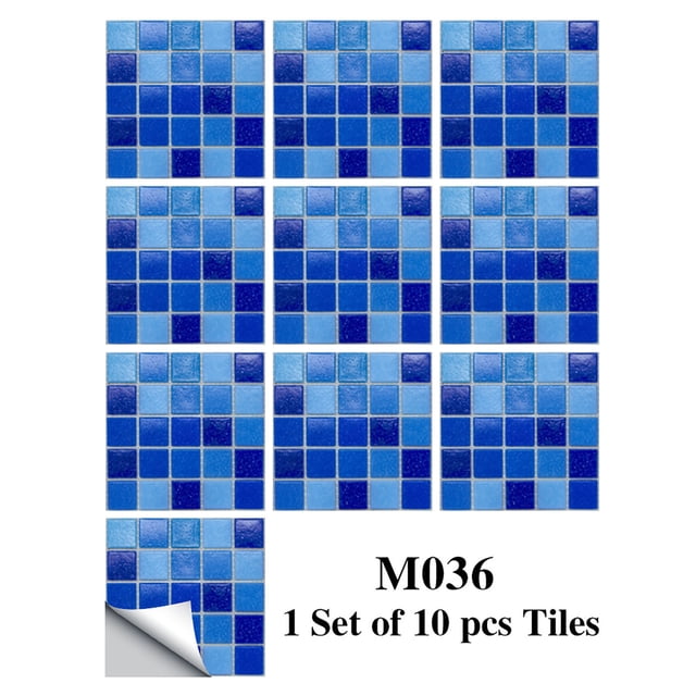 Dvkptbk Wall Stickers 10pcs Home Decor Living Room Tile Set Strong Sticker Kitchen Wall Sticker Home Decor on Clearance