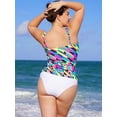 thumbnail image 4 of RELLECIGA Women White High Waisted Bikini Swimsuit Bottom Female Size x-Large, 4 of 13