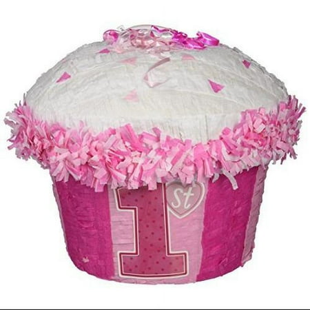 1st Birthday Pink Cupcake Pinata