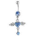thumbnail image 4 of nipocaio 4 Bijoux Percés avec des Ailes d'Ange de Diamant, Anneau Ombilical, Clou Ombilical, Bouton Ombilical, Bijoux de Danse du Ventre Créatif, Décoration Ombilicale, 4 of 5