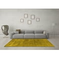 thumbnail image 3 of Ahgly Company Indoor Square Oriental Yellow Industrial Area Rugs, 4' Square, 3 of 4