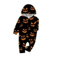 thumbnail image 2 of CLOISE Matching Halloween Family Pajamas Ghost Onesie Pjs for Baby 3 Months Hooded Full-zip Sleepwear Comfortable Long Sleeve Loungewear Funny Halloween Clothes Multicolor, 2 of 4