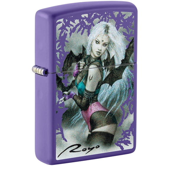 Zippo Luis Royo Purple Matte Pocket Lighter