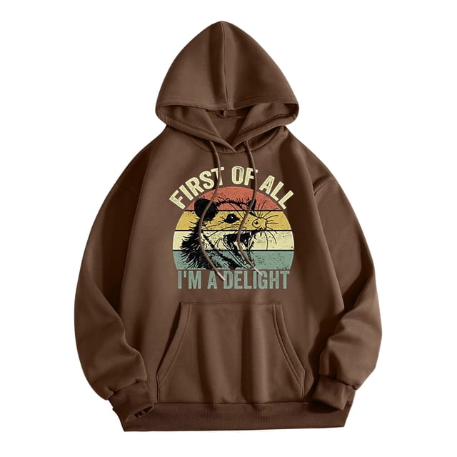 WEAIXIMIUNG Sweatshirts pour Femmes Grande Taille Sweat à Capuche Décontracté Col Rond Imprimé Animal Lettres Anglaises