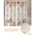 thumbnail image 6 of Fall Shower Curtain White Pumpkins Bathroom Curtains with Hooks, Waterproof Fabric Flowers Autumn Maple Leaves Linen Thanksgiving Bath Shower Curtains Set for Bathroom Bathtubs Decor 72x72 Inch, 6 of 7