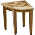 thumbnail image 3 of 16" Compact Teak Corner Shower Stool with Shelf in Natural Finish, 3 of 3