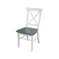 thumbnail image 5 of 42" Drop Leaf Wood Table with 2 X-back Chairs in White/Heather Gray, 5 of 9