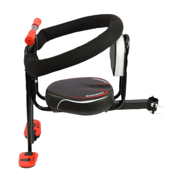 Asiento de bicicleta para niños, silla de bicicleta para niños, desmontable, fácil instalación, asiento delantero de bicicleta Rojo