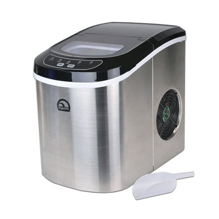Refurbished Igloo Stainless Steel Portable Countertop Ice Maker w/ Ice Scoop - ICE105B