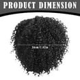 thumbnail image 3 of Bradem Black Curly Puff Ponytail Extension&nbsp;- Premium Synthetic, Medium Short Drawstring Clip Bun, 3 of 9