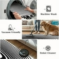 thumbnail image 5 of Abstract Black White Rug 2x3 Small Area Rugs Illusion Wavy Stripes Rugs Non Slip Low Pile Indoor Throw Carpet for Living Room Bedroom Gameroom Study Office Entrance Foyer, 5 of 7