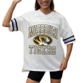 thumbnail image 3 of Women's Gameday Couture White Missouri Tigers Iconic Oversized Fashion Jersey, 3 of 5