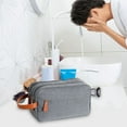 thumbnail image 4 of Sac de Lavage pour Hommes Voyage Sac de Rangement pour Produits de Soins de la Peau Fait à la Main à Double Couche Sac Cosmétique Anti-Humidité, 4 of 7