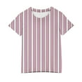 thumbnail image 6 of BRGZLK Toddler Summer T-Shirts Boys Girls Summer Fashion Cute Vertical Stripe Print Blouse Round Neck Short Sleeve Casual Versatile Tees Pink 13-14 Years, 6 of 6