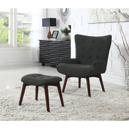 Best Master Furniture Mid Century Asphalt Finish Accent Chair with (Best Mid Size Atv 2019)