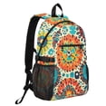 thumbnail image 2 of JIALIOU 14" Laptop Backpack Waterproof Airline Approved Stylish Casual Daypack for Travel Business College Work, Colorful Bohemian Geometry, 2 of 8